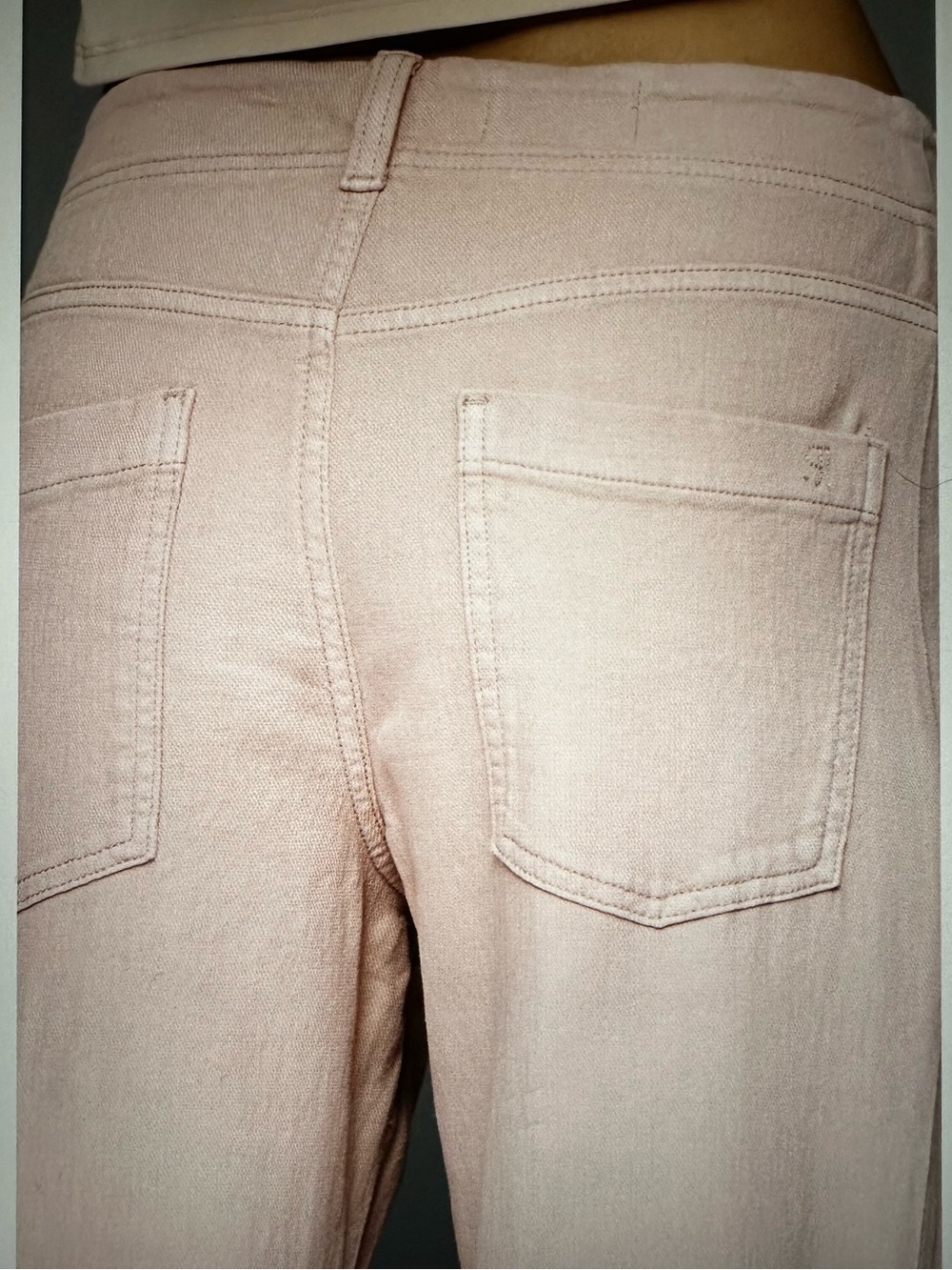 New with Tag! Anthropologie Pilcro Linen Mid Rise Flare Sepia Rose sz 31 - Picture 4 of 15